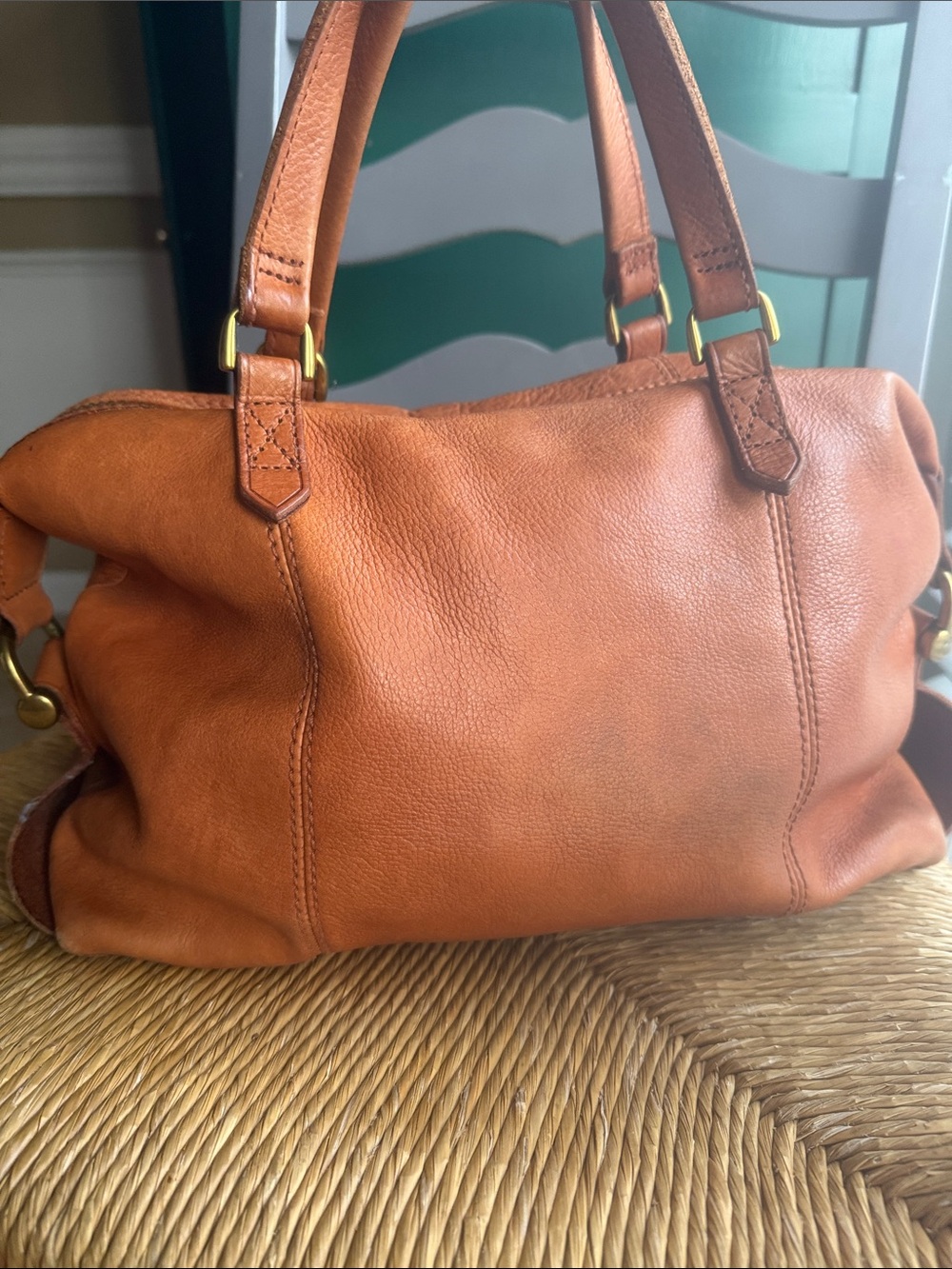 Madewell Glasgow Leather Satchel brass hardware - Picture 3 of 14